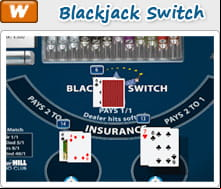 swap two cards blackjack switch winner